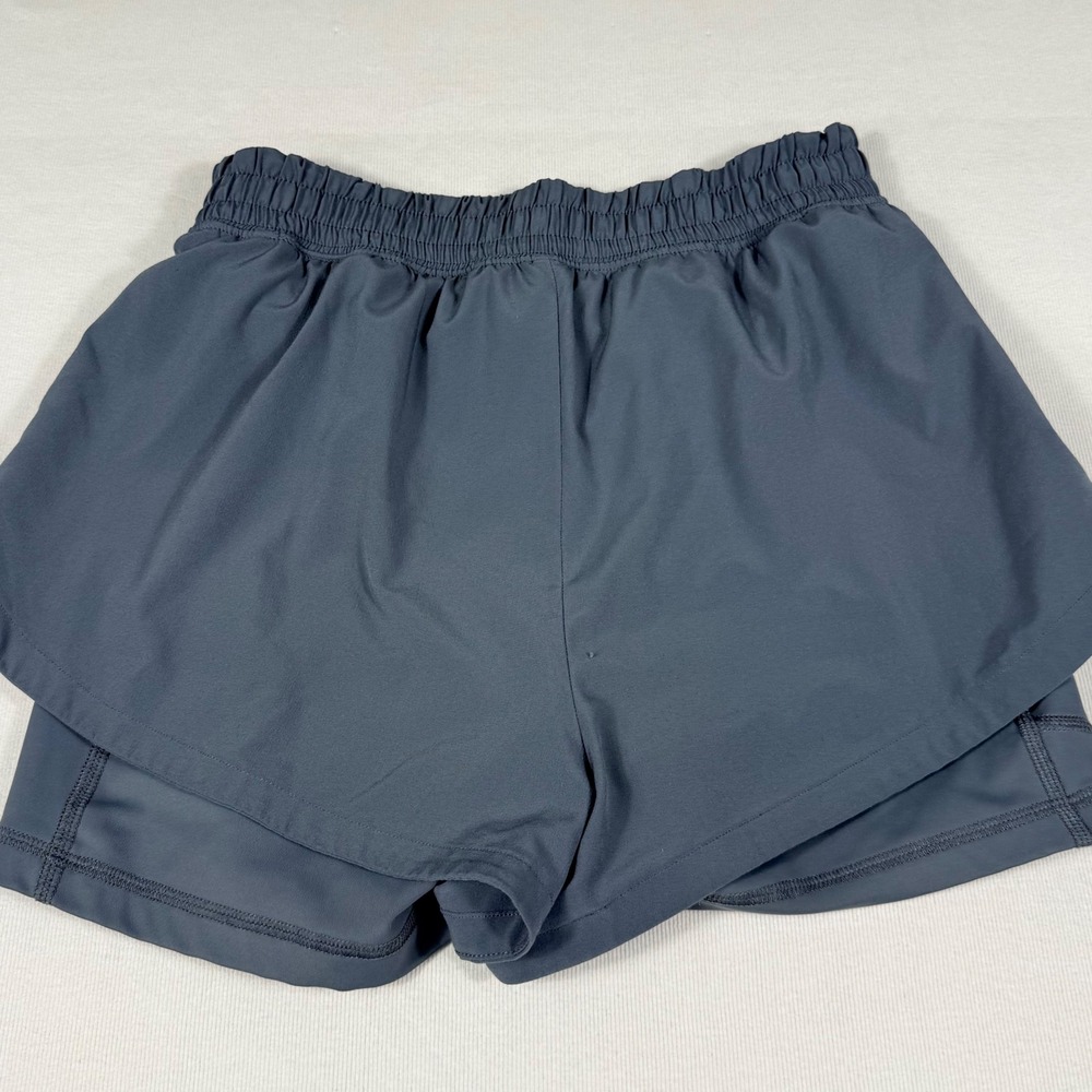 Gilly Hicks 2-in-1 Active Shorts XS Gray Elastic Waist Flowy outer layer bike